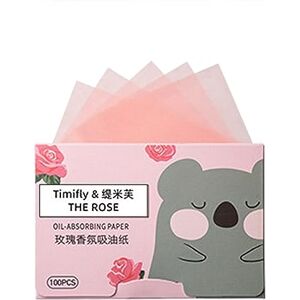 Clicitina Lot de 100 feuilles de papier buvard pour le visage Papier buvard naturel Peau grasse Feuilles absorbantes Puissantes lingettes absorbantes Unisexe Rouge Taille unique - Publicité