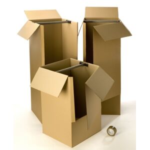 CartonsDeDemenagement.com Kit cartons déménagement vêtements avec 1 rouleau d'adhésif gratuit - Publicité
