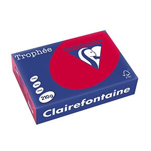 Clairefontaine Trophée – Feuilles de papier/carton, 250 feuilles, A4, 21 x 29,7 cm, couleur Grosella - Publicité