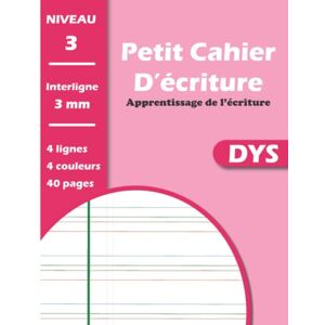 Cahier de texte DYS, interligne 3 mm