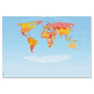Sigel HO560 Sous-main en papier, carte du monde, A2 (59.5 x 41 cm), bleu, 30 feuilles - Publicité