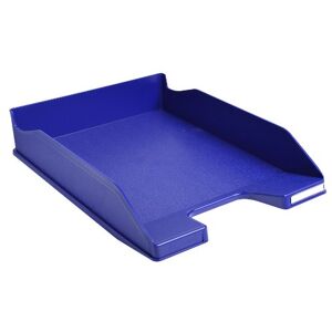 EXACOMPTA Réf. 113104D Lot de 6 corbeilles à courrier COMBO MIDI dimensions utiles 34 x 25 x 6,5 cm pour documents au format A4 + couleur bleu nuit Certifié Ange Bleu - Publicité