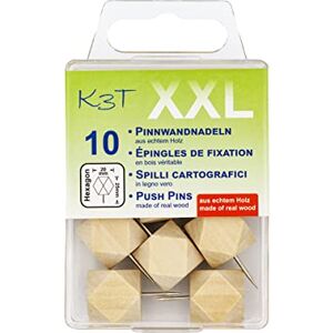 TSI K3T Lot de 10 aiguilles murales en bois hexagonales XXL - Publicité