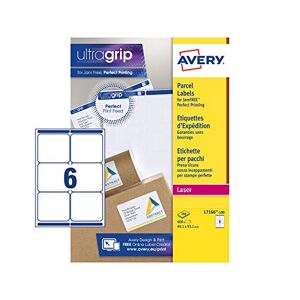 Avery 600 Étiquettes autocollantes blanches (99,1 x 93,1 mm) matière papier (code article : L7166-100) - Publicité