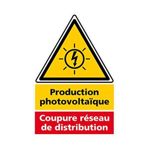 Signalétique.biz France ETIQUETTE PRODUCTION PHOTOVOLTAIQUE COUPURE (C1210). Signalisation Photovoltaïque - - Publicité
