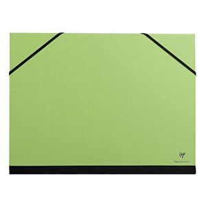Clairefontaine 44804C Un carton à dessin fermeture élastiques 28x38 cm, Vert pomme - Publicité