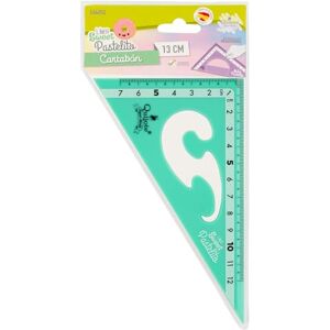 Starplast RÈGLES EN PLASTIQUE QUIJOTE Règles Sweet Pastelito, carbon, mesures de 9 à 30 cm, couleurs pastel, avec étui en plastique, pour une utilisation scolaire ou universitaire 12 cm Vert - Publicité