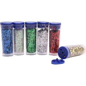 Craftplay Paillettes Tube verseur facile de 8 grammes Lot de 6 couleurs - Publicité