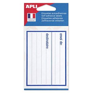 Agipa APLI-  Etiquettes "expéditeur/destinataire", 83 x 115 mm pour le marché: F -Contenu: 8 étiquettes en petit paquet (111939) - Publicité
