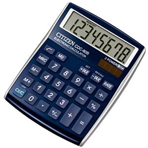 Citizen CDC-80 BL PREMIUM Calculatrice Pupitre Bureau Desktop calculator 8 Grands Chiffres 8 Big Digits LAQUÉE BLEU - Publicité