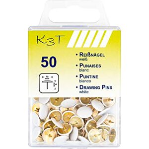 TSI K3T 48088 Lot de 50 punaises Blanc 10 mm - Publicité