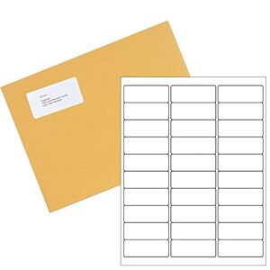 RyhamPaper Lot de 100 feuilles d'étiquettes autocollantes blanches de 2,5 x 6,4 cm pour adresse d'expédition FBA (100 feuilles – 3000 étiquettes) - Publicité