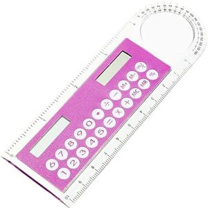 ulafbwur Fournitures Scolaires Mini Solaire Transparent Règle Calculatrice avec Loupe Fournitures Scolaires Étudiant - Publicité