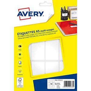 Avery Boite de 192 Etiquettes multi usages 56 x 34 mm Blanc - Publicité