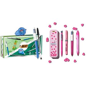 BIC Summer Pink Box : Stylo gel, Porte-mines, Stylo bille 4 couleurs -  Rose, Lot de 4 & Cristal Shine 4 Couleurs Shine Stylos-Bille Noël  Stylos-Bille