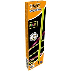 BIC Evolution fluo – Crayon de graphite , lot de 12 - Publicité