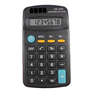Tainrunse Petite calculatrice de poche à 8 chiffres pour étudiants, enfants, école, maison, bureau, noir - Publicité