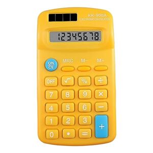 Tainrunse Petite calculatrice de poche à 8 chiffres pour étudiants, enfants, école, maison, bureau, jaune - Publicité