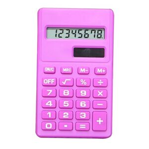 ulafbwur Calculatrice portable à 8 chiffres, calculatrice portable en ABS fiable, format de poche, calculatrice de poche pour fournitures de bureau, calculatrice de poche - Publicité
