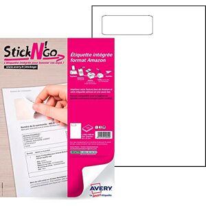 Avery Stick'Ngo 500 Feuilles de papier avec étiquette expédition intégrée Blanc - Publicité