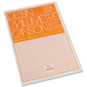 Canson Bloc 50 feuilles de papier millimétré bistre A3 90g/m² - Publicité