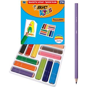 BIC Kids Tropicolors Crayons de Couleur Coloris Assortis, Classpack de 216 - Publicité