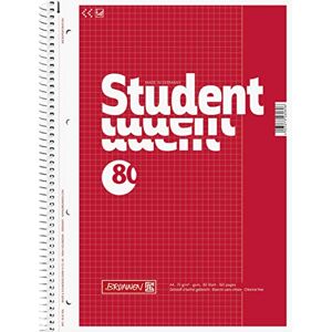 Brunnen 106792618 1067926 Student Lot de 5 bloc-notes quadrillés Linéature 26 70 g/m² 80 pages - Publicité