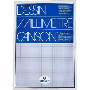 Canson Bloc 50 feuilles de papier millimétré bleu A3 90g/m² - Publicité