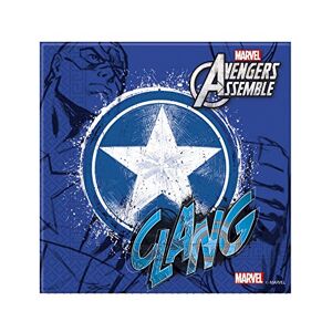 MARVEL Les Adolescents, Lot de 20 Serviettes en Papier avec Captain America Avengers Assemble - Publicité