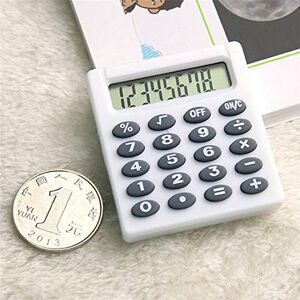 Supertool Mini calculatrice électrique portable blanche pour école primaire maison bureau 50 mm x 45 mm x 8 mm - Publicité