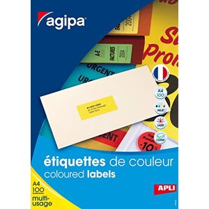 Agipa Lot de 3 Boites de 2700 étiquettes 70x31 mm multi-usage jaune - Publicité