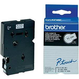 Brother Ruban laminé Noir, Blanc Rouleau (0,9 cm) 1 Rouleau(x) pour P-Touch PT-15, PT-20, PT-2000, PT-3000, PT-500, PT-5000, PT-6, PT-8, PT-8E - Publicité