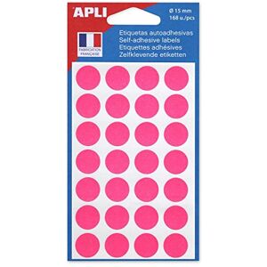 Agipa Lot de 5 Sachets 168 pastilles de signalisation diam 15 mm Rose - Publicité