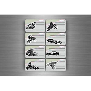Akachafactory 16x Autocollant Sticker Etiquette Cahier Scolaire Livre classeur Voiture Moto - Publicité