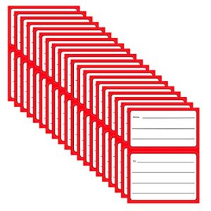 Grevosea Lot de 50 feuilles d'étiquettes autocollantes pour adresse postale 11 x 9 cm Avec bordure rouge Pour enveloppes, colis, boîtes postales - Publicité