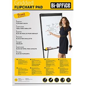 Alevar Lot de 5 blocs à carreaux pour tableau à feuilles mobiles, 20 feuilles pour bloc de 60 g/m², format 65 x 98 cm, lot de 5 blocs - Publicité