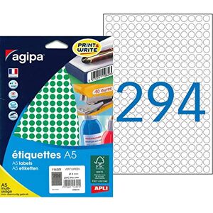 Agipa Etui A5 2940 étiquettes rondes vertes 8 diam - Publicité