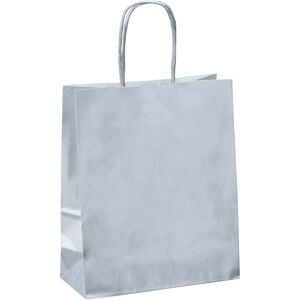 Sac magasin kraft poignées torsadées argent18 x 8 x 22 cm - Paquet de 50 Anthracite - Publicité