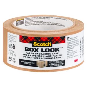 Scotch Ruban adhésif d'emballage Kraft brun, 135 g/m², Box Lock Scotch 48 mm X 22,8 m 46