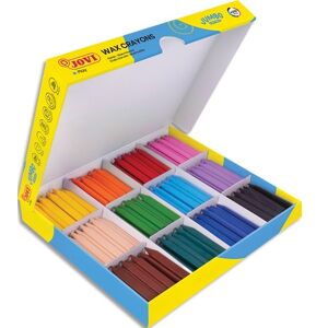 Jovi Jumbo Esay Grip, schoolpack de 144 craies a la cire triangulaire, couleurs assorties