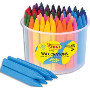 Jovi Jumbo Esay Grip, pot de 72 craies a la cire triangulaire, couleurs assorties