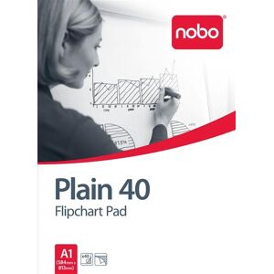 Nobo Recharge bloc papier pour chevalet, 40 feuilles, blanches unies - Publicité