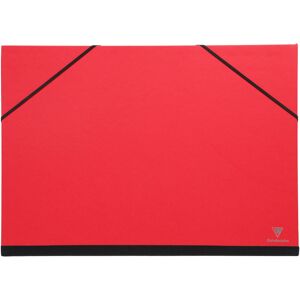 Clairefontaine Carton à dessin Couleur à élastiques 26x33cm - Rouge - Lot de 10 - Publicité