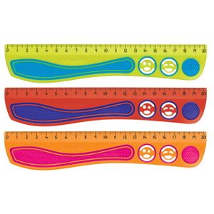 Maped Règle plate Kidy Grip, 200 mm, en plastique - Lot de 9 - Publicité