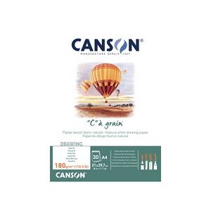 Canson Bloc papier dessin 'C' à grain, A5, 180 g/m2 - Lot de 4 - Publicité