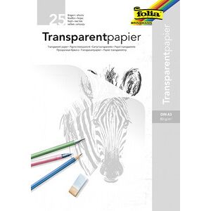 Folia Bloc de papier transparent, A4, 80 g/m2, 25 feuilles - Lot de 5 - Publicité