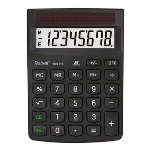 Calculatrice de bureau écologique Eco 310, noir - Lot de 3 - Publicité