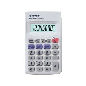 Sharp Calculatrice modèle EL 233S, alimentation par batterie - Lot de 5 Jaune - Publicité