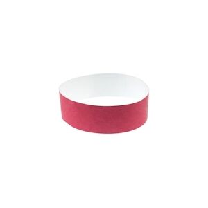 Bracelet en papier indéchirable 25 mm - rouge (lot de 100) - Publicité