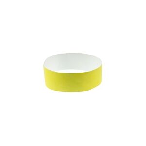 Bracelet en papier indéchirable 25 mm - jaune (lot de 100) - Publicité